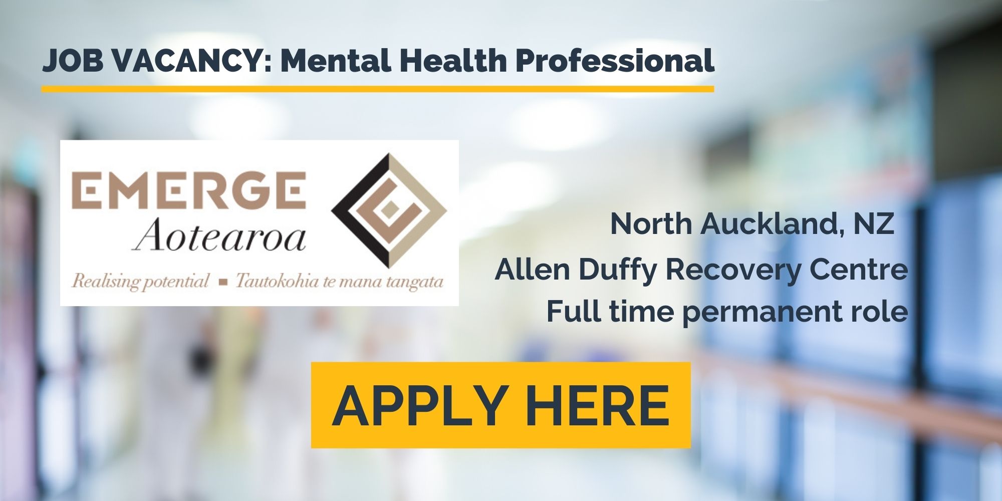 Job Vacancy Mental Health Professional